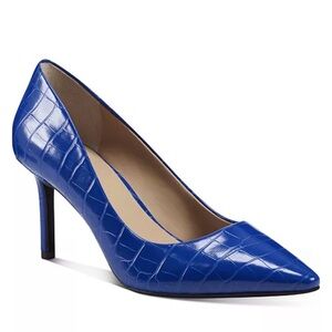 INC Elegant Blue Croc-Embossed Pumps Sz 10